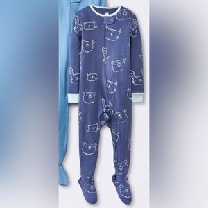 Baby Cloud Island Blue Footie One Piece, Two-Way Zipper